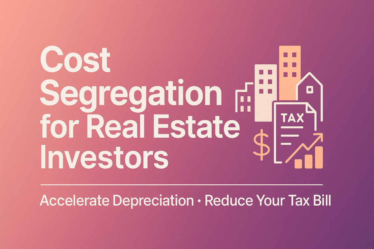 Cost Segregation for Real Estate Investors and Tax Pros – Accelerated Depreciation Under Today’s Rules