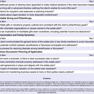 Step-by-Step Estate Planning Document Evaluation Checklist