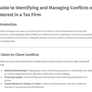 Conflict of Interest Letter Template Bundle + Guide for Tax & Accounting Firms
