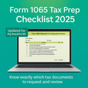 Tax Prep Checklist Tax Documents Checklist Form 1065 Partnership Tax Return Checklist Small Business Tax Checklist Tax Organizer Template